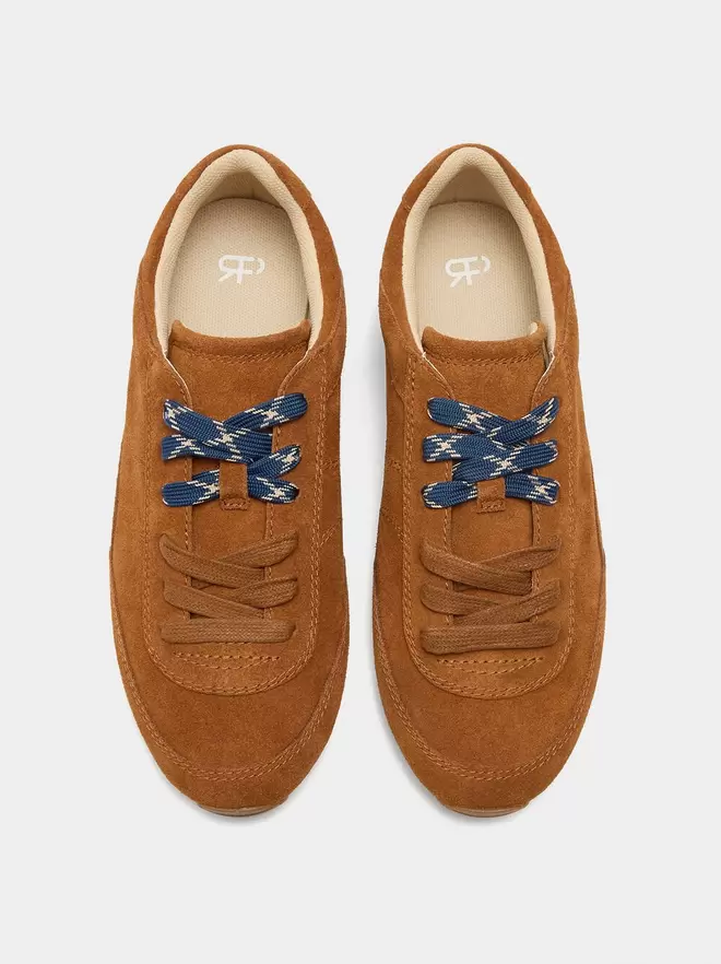 Sneakers aus einfarbigem Leder