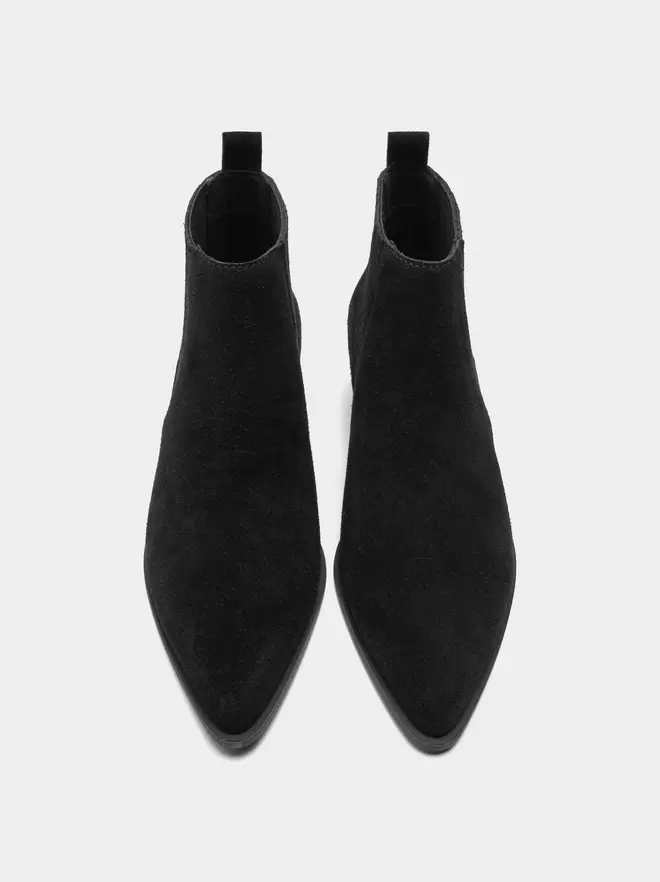 Lederstiefel mit Absatz