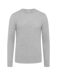 Softer Kaschmirpullover mit Rippbündchen und O-Neck