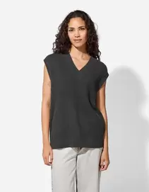 Strickpullover - Oversized Fit - schwarz