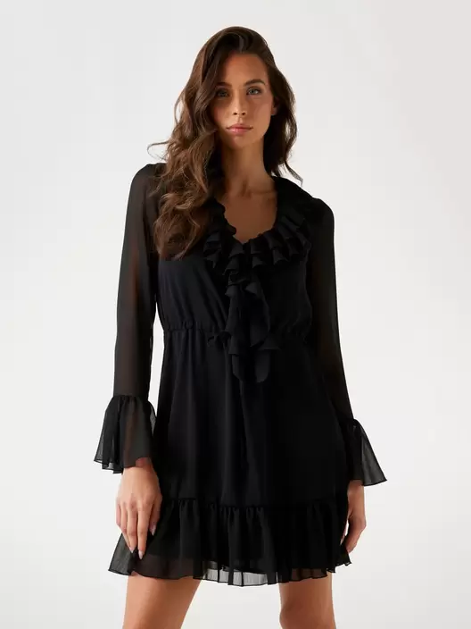 Vestido mini con volantes