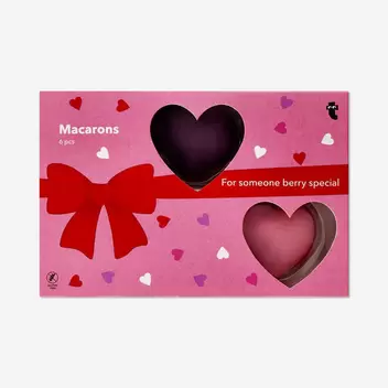 Herz-Macarons mit Heidelbeer- und...