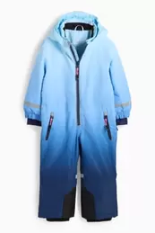 Skianzug mit Kapuze - wasserdicht - gemustert