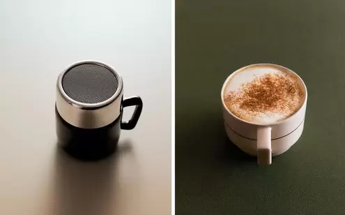 STREUER AUS STEINGUT FÜR KAFFEEGEWÜRZE