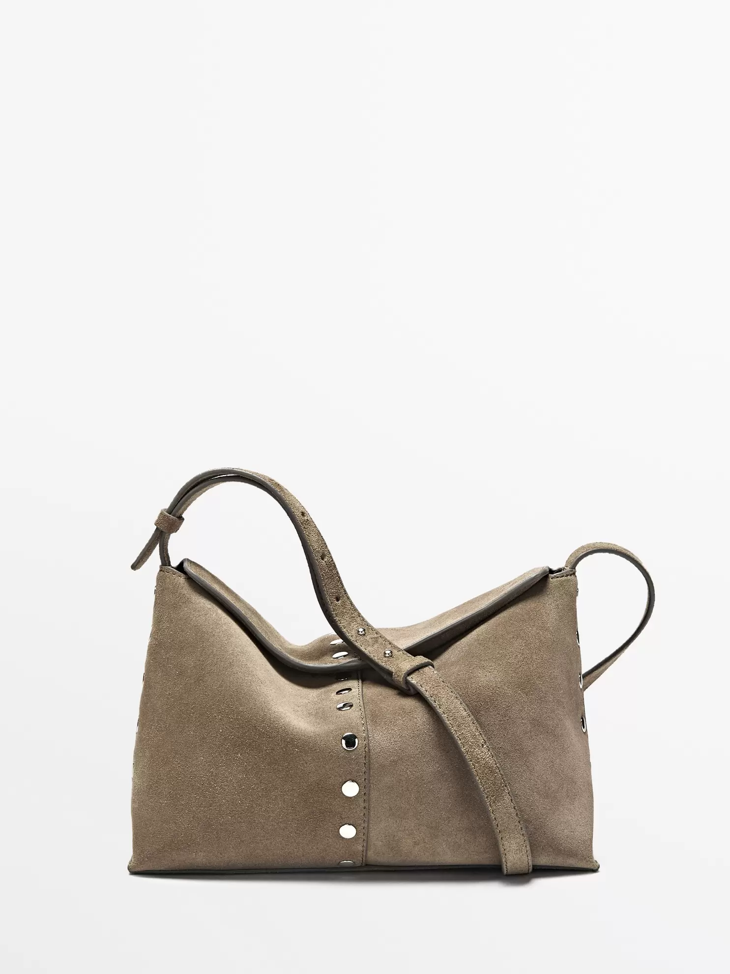 Tasche mit Nieten aus Rauleder