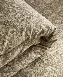 BETTBEZUG AUS BAUMWOLLSATIN MIT BLUMENMUSTER MORRIS & CO.