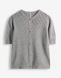 Cardigan - Knopfleiste - grau