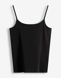 Top - einfarbig - schwarz