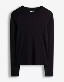 Langarmshirt - Modal-Anteil - schwarz