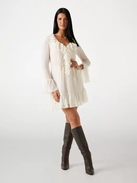 Vestido mini con volantes