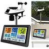 infactory Funk-Wetterstation mit XL-Farbdisplay, Außensensor und Wecker