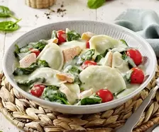 Mezzelunepfanne mit Wildlachs