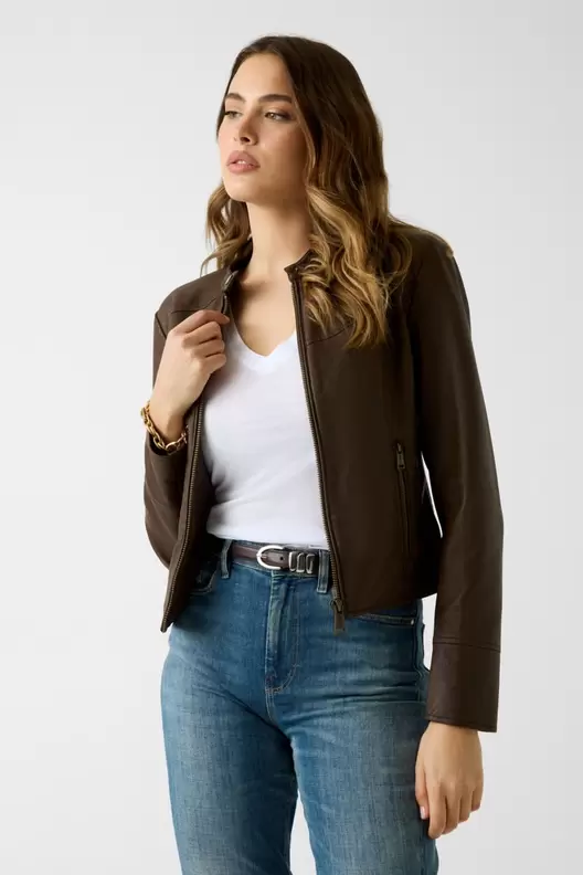 Chaqueta de piel sintética