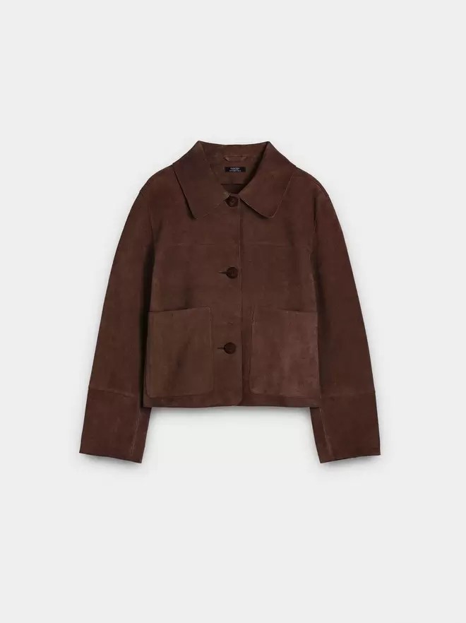 Ledermantel mit Knöpfen