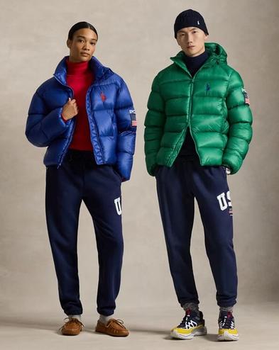 Fleece-Jogginghose mit Flagge