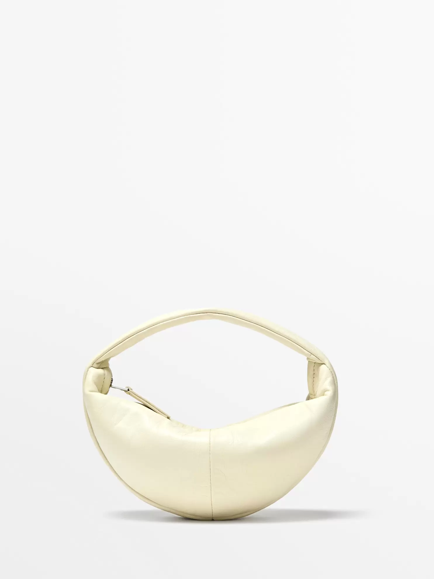 Mini-Handtasche Halbmond aus Nappaleder