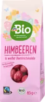 Schokolade Himbeeren in weißer Beerenschokolade, 85 g
