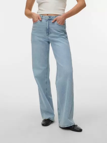 VMTESSA Hohe Taille Weiter Beinschnitt Jeans