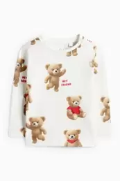 Teddybär - Baby-Langarmshirt