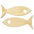 Reagenzglashalter "Fisch" aus Holz, 17 x 5 x 2 cm, 2 Stück