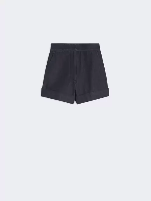 Short aus Baumwolle in Denim-Optik - NACHTBLAU