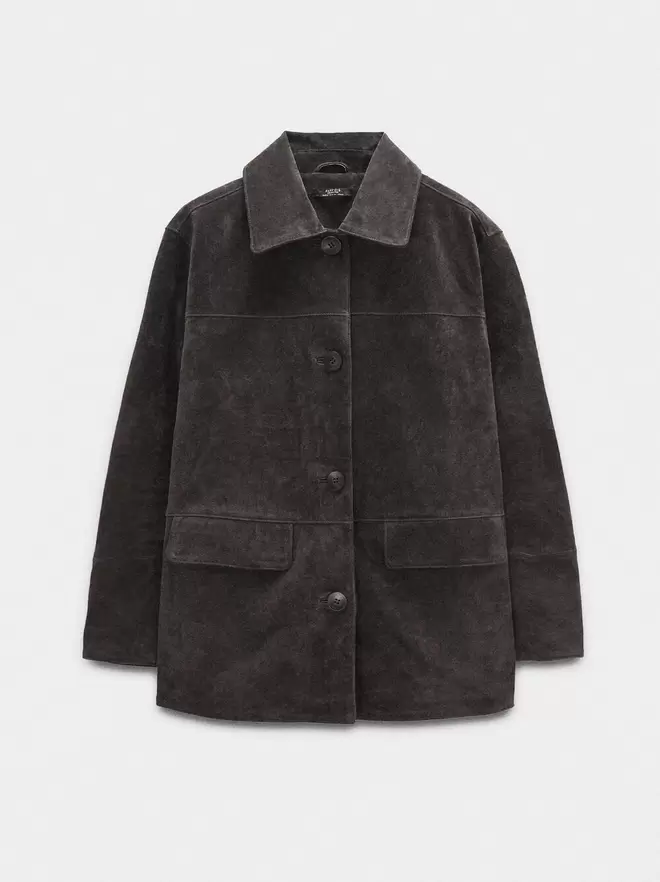 Ledermantel mit Knöpfen