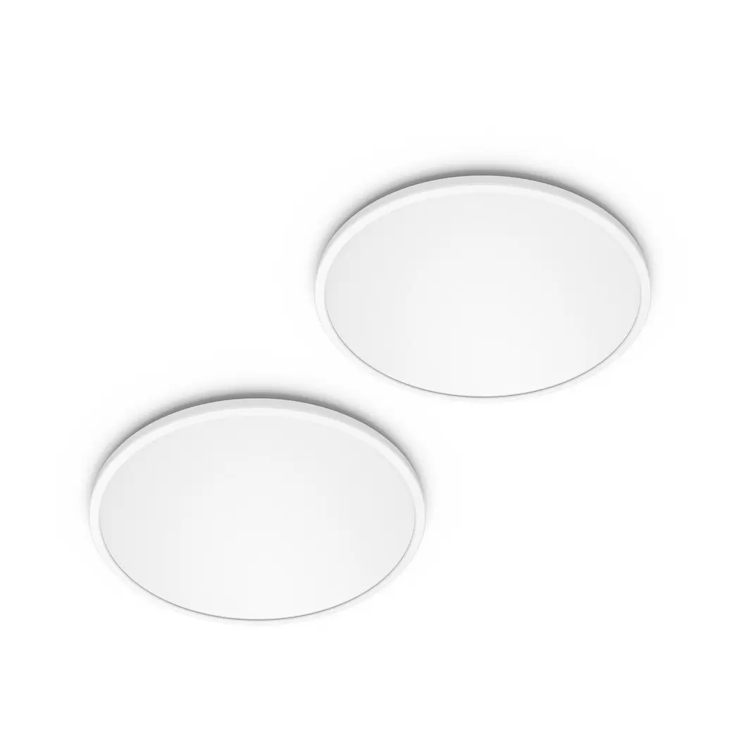 Philips LED SuperSlim 2er-Set weiß IP44 Ø 30cm 2.700K