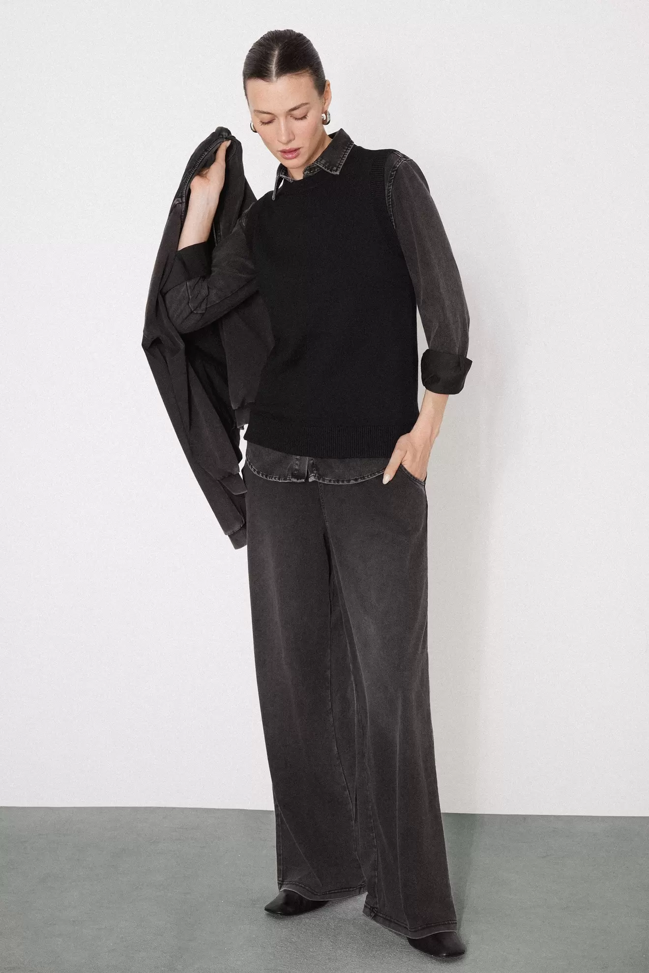 Palazzo-Jeanshose Stretch Add to wishlist: Palazzo-Jeanshose Stretch