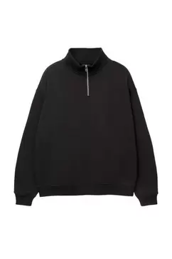 Basic-Sweatshirt mit Reißverschlusskragen