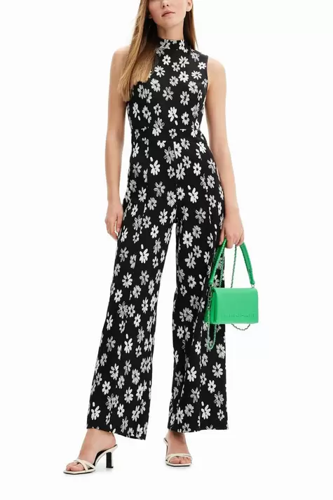 Jumpsuit kontrastierende Blumen
