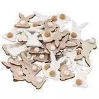 Streuteile "Häschen" mit Pompon-Schwänzchen