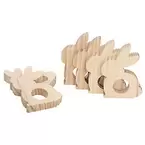 Eierhalter "Hase" aus Holz, 6 Stück