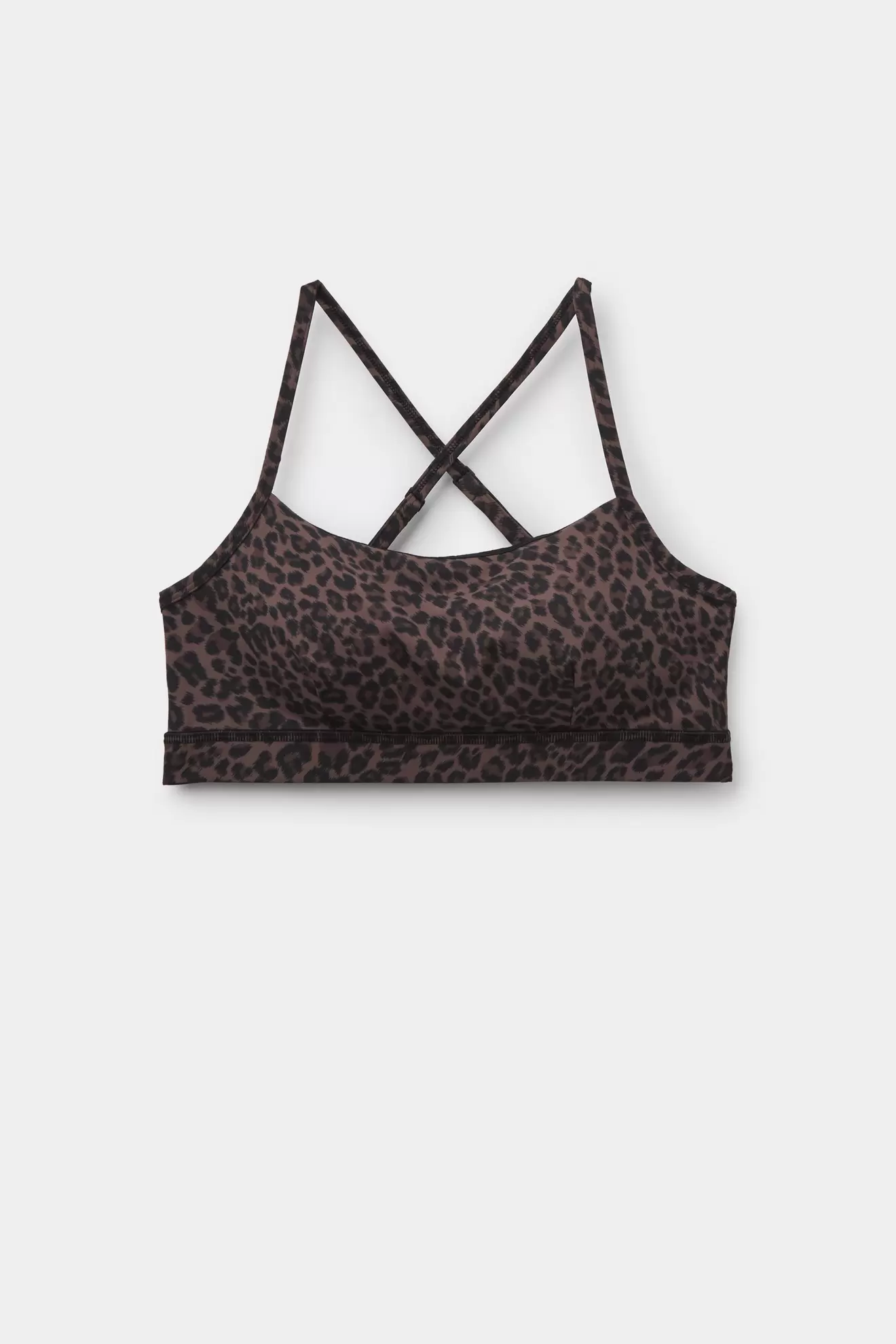 Kurzes wattiertes Sporttop mit Print und schmalen Trägern Add to wishlist: Kurzes wattiertes Sporttop mit Print und schmalen Trägern