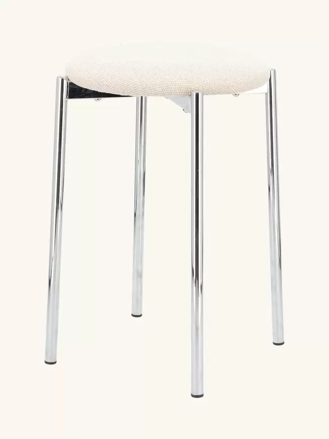 Hocker mit Gestell in Chromoptik