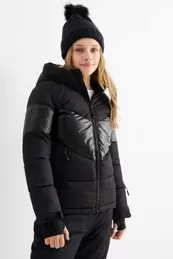 Skijacke mit Kapuze - wasserabweisend