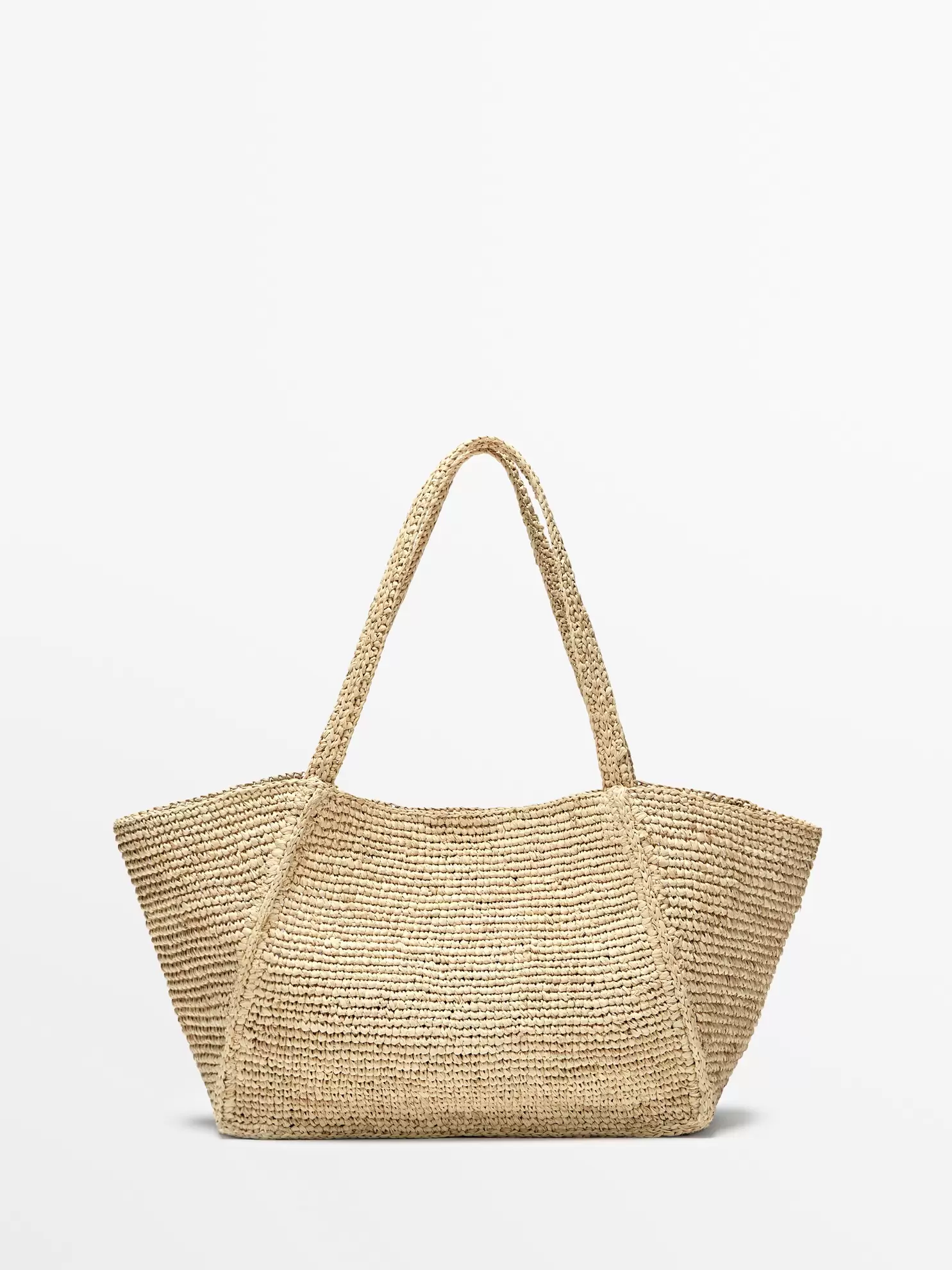 Mittelgroßer Shopper aus 100 % Raphia