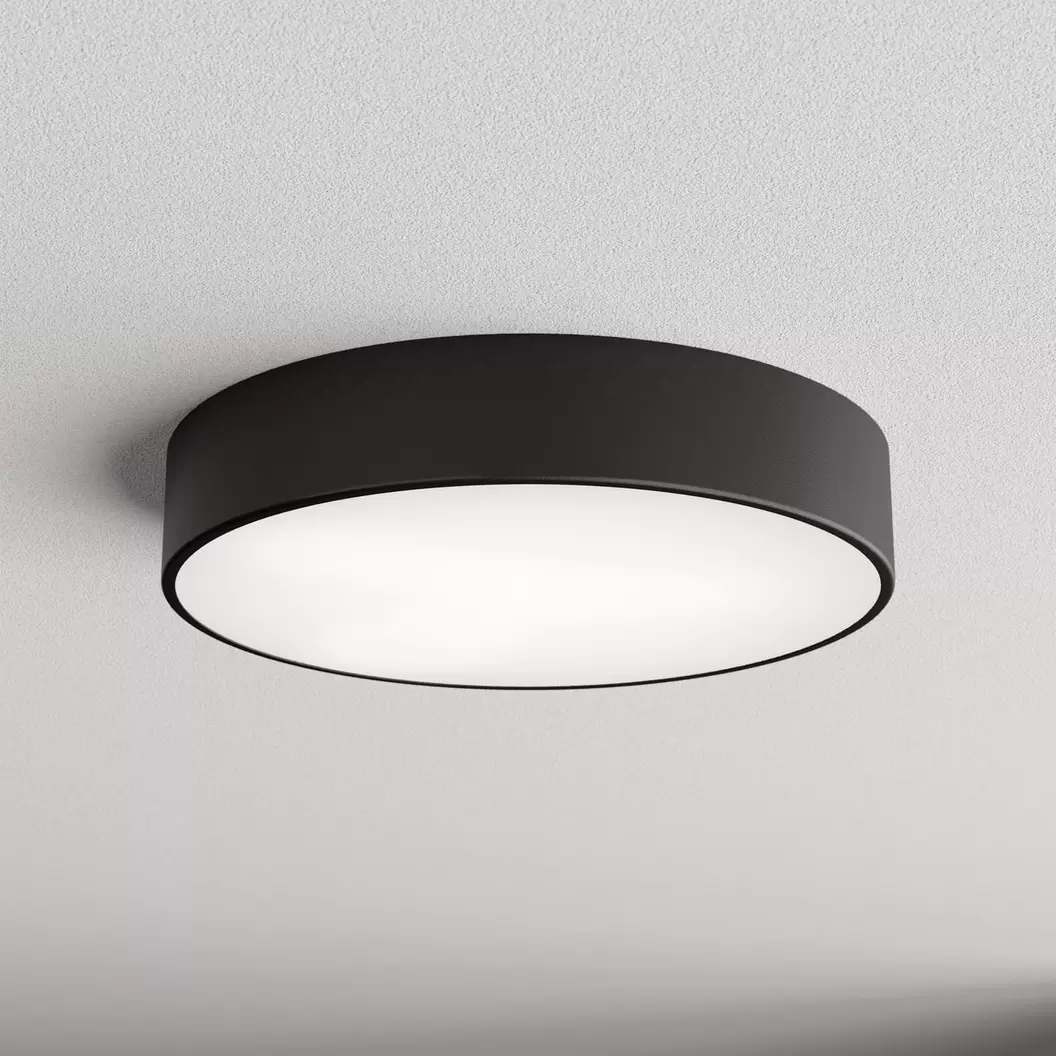 Deckenleuchte Cleo, Ø 40 cm, IP20, schwarz, Metall, E27