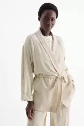 Longblazer mit Leinen-Anteil - Relaxed Fit