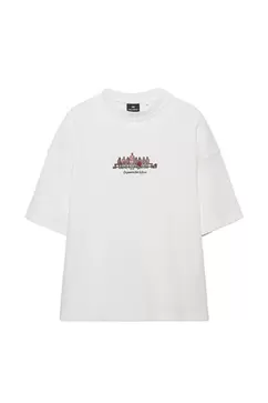 Kurzarm-Sweatshirt mit Stickerei