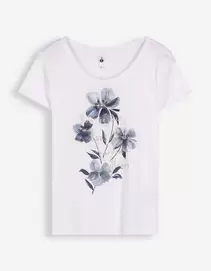 T-Shirt - Glitzerprint - weiß
