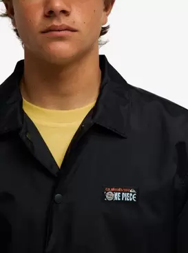 One Piece Coach Männer Schwarz Wasserabweisende Jacke