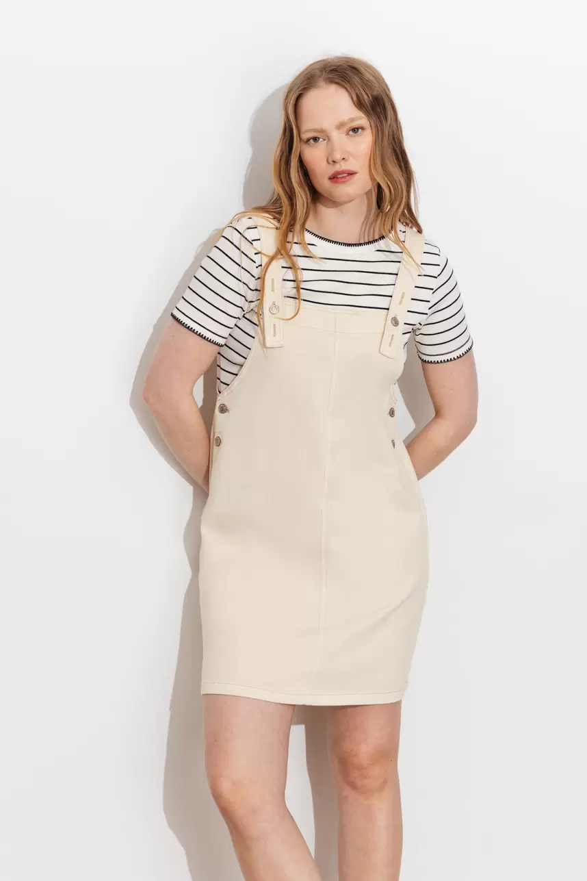 Kurzes Jeans-Latzkleid