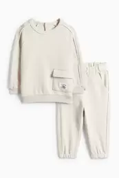 Dino - Baby-Outfit - gerippt - 2 teilig