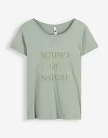 T-Shirt - Glitzerprint - türkis