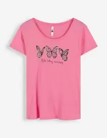 T-Shirt - Glitzerprint - pink