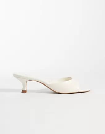 Mango – Mules in Creme mit Absatz