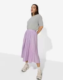 Faltenrock - Plisseefalten - lila