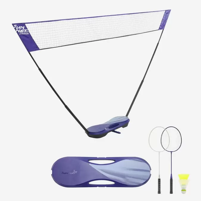 Badminton Fun Set Netz 3 m blau
