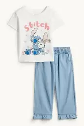 Lilo & Stitch - Set - Kurzarmshirt und Stoffhose - 2 teilig