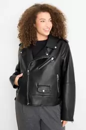 Bikerjacke - Lederimitat